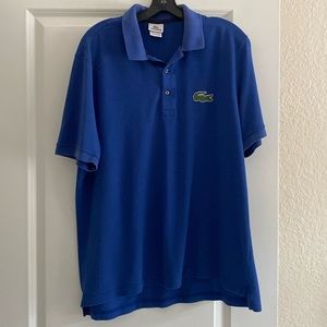 Lacoste Size 7 XXL Blue Polo Shirt